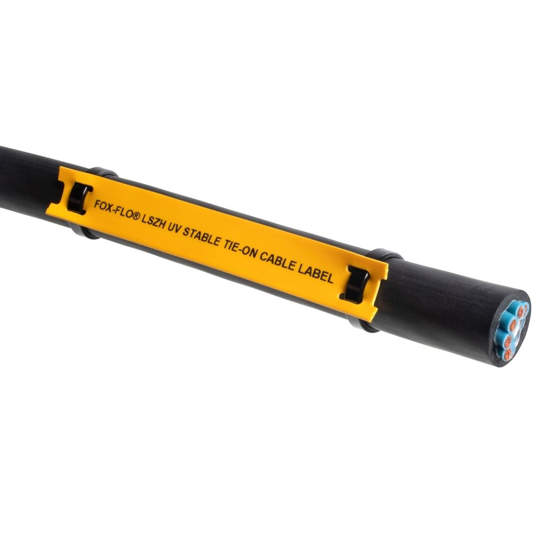 Étiquettes de câble à attacher Fox-Flo® stables aux UV, LSZH