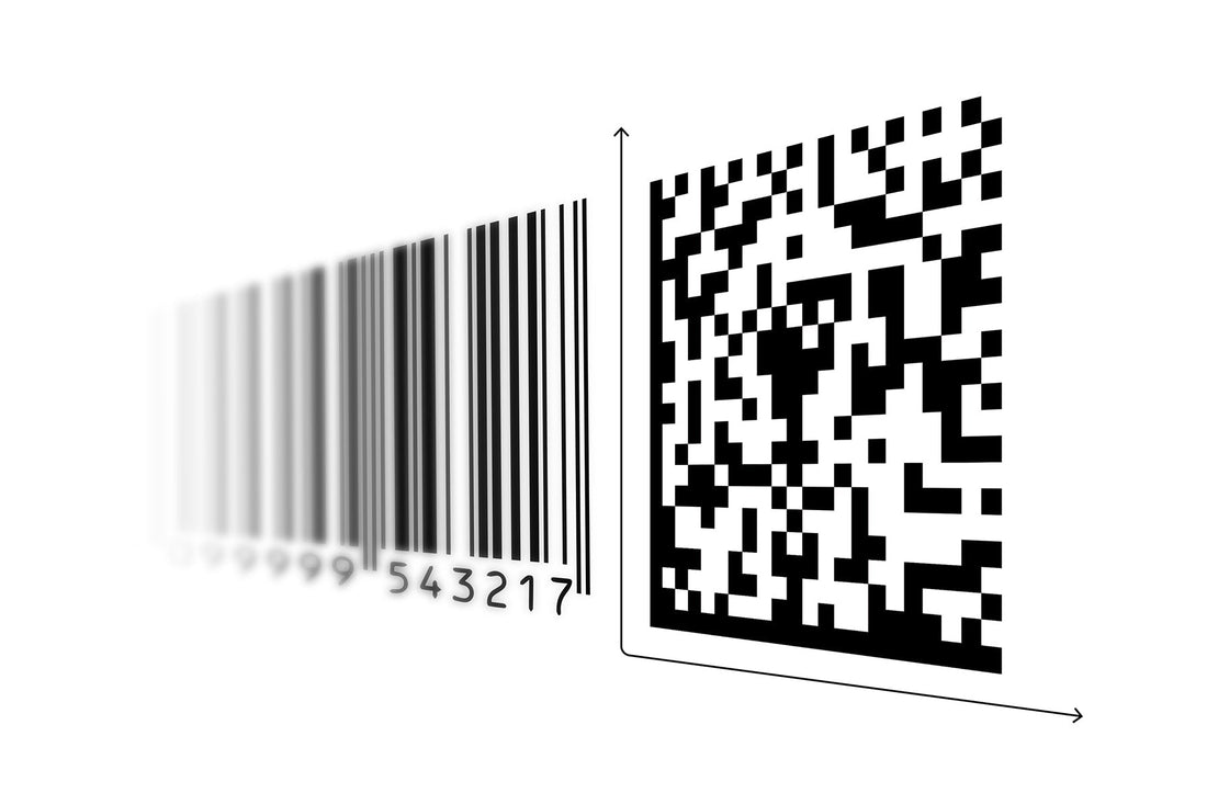 Data matrix code and a Bar Code - both printable on the Silver Fox Labacus Innovator Label Software 