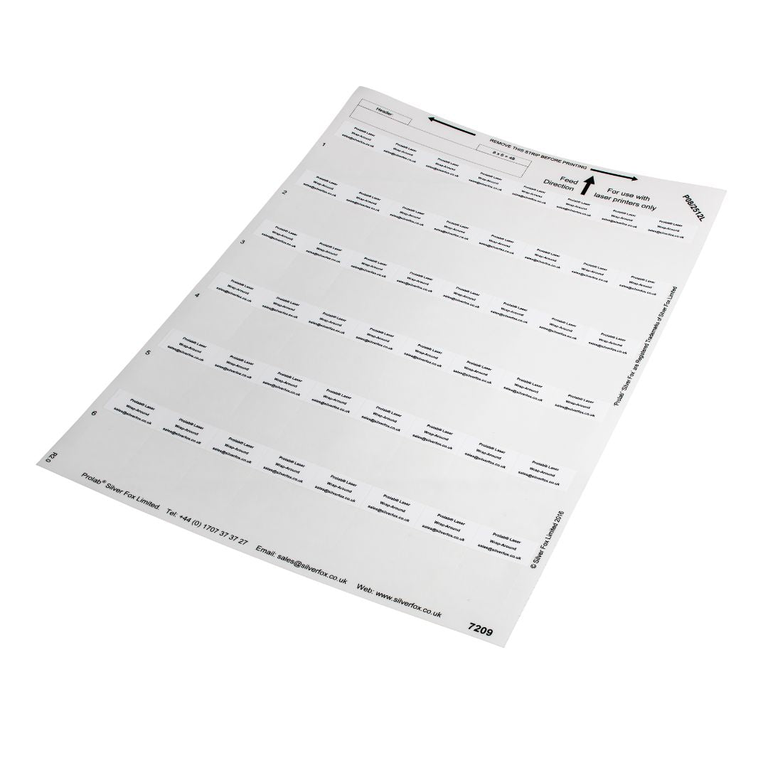 Prolabยฎ Laser Self-Laminating Wrap-Around Cable Labels โ Silver Fox ...