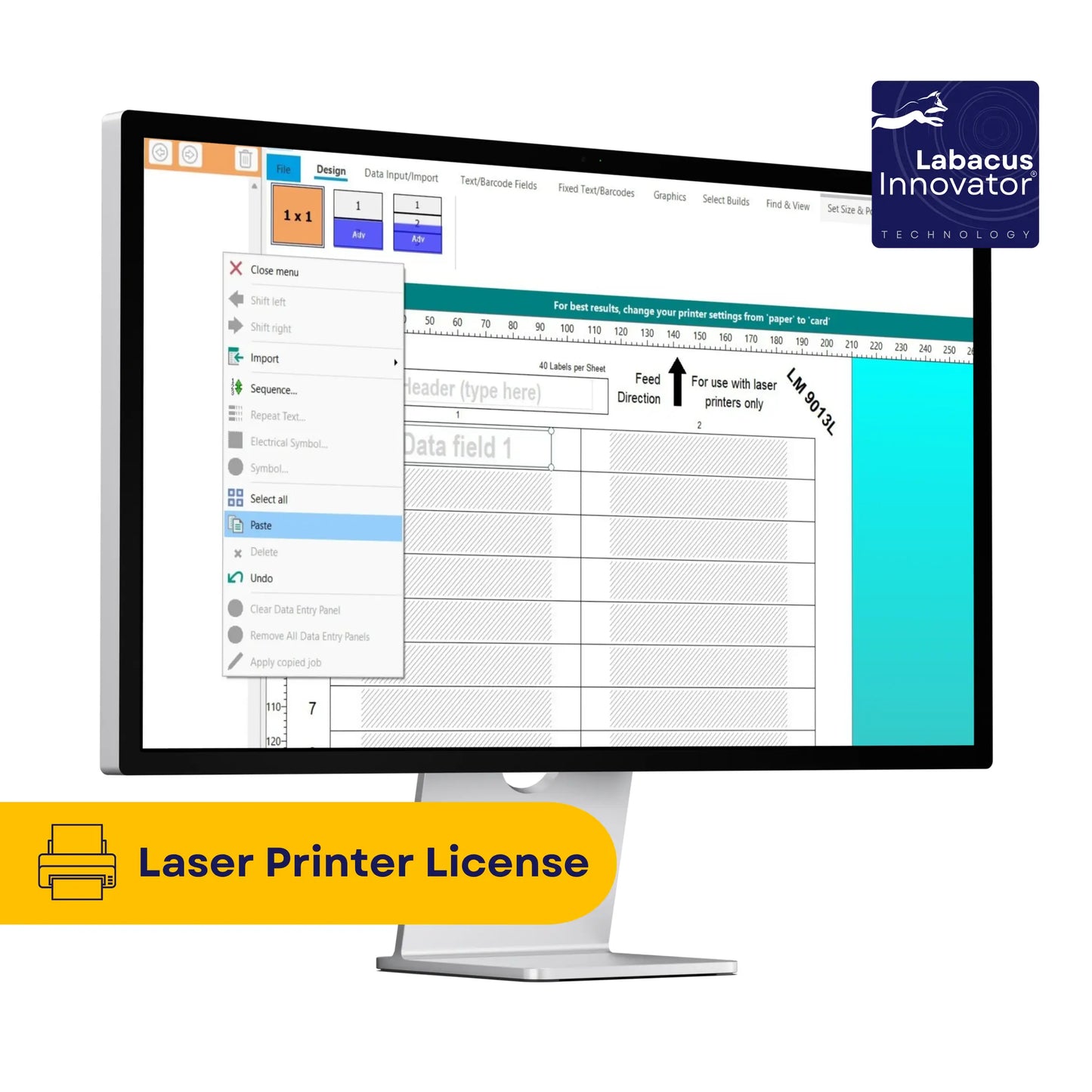 Labacus Innovator® Laser Printer Cable Labeling Software
